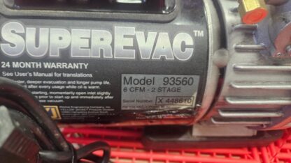 Yellow Jacket SuperEvac 93560 2 Stage Vacuum Pump 6 CFM, 115V AC - Used - Image 8