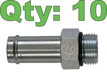 (10) Brennan 4604-16-12-O 3/4" Male SAE ORB x 1" Beaded Hydraulic Hose Barbs - New