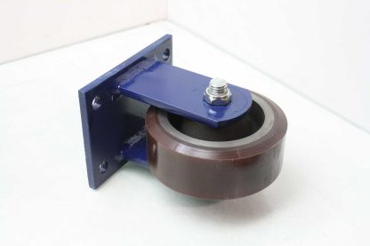 2 Caster Concepts Steel Ball Bearing 6" x 2" Fixed Casters Polyurethane Treads - New - Image 3