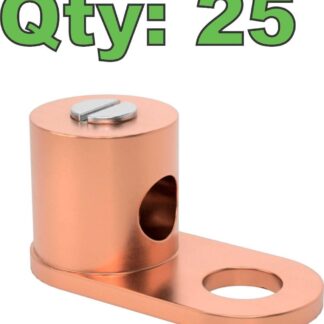 (25) New McMaster 6923K62 Copper Set Screw Lug 14-4 AWG Wire Gauge - New