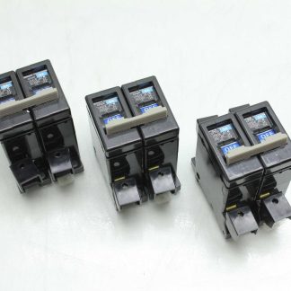 3 Fuji Electric CP32D 3A / 250V Two Pole Circuit Breakers - Used