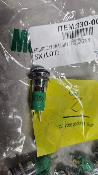 (8) New McMaster 2779K3 Green 9/16" LED Panel Indicator Light 24V DC/AC - New - Image 7