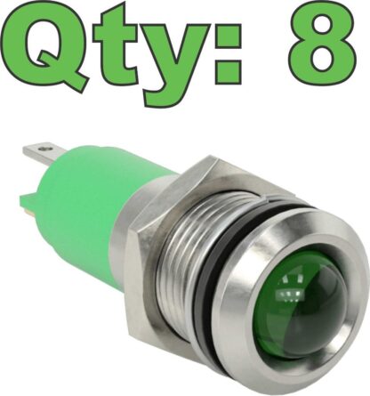 (8) New McMaster 2779K3 Green 9/16" LED Panel Indicator Light 24V DC/AC - New - Image 10