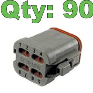 (90) New Deutsch DT06-08SA-E003 Connector Housing with Endcap 8 Pole - New