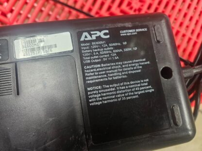 APC BE600M1 Back-UPS 600 Uninterruptible Power Supply 120V / 5A - Used - Image 5