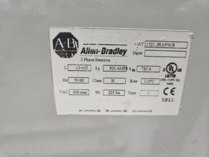 Allen Bradley 1321-3RA500-B Line Reactor 600V / 500A Three Phase 0.05 mH - Used - Image 13
