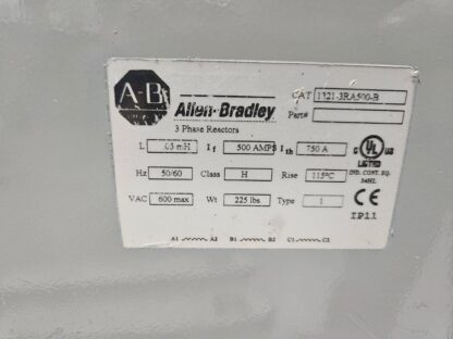 Allen Bradley 1321-3RA500-B Line Reactor 600V / 500A Three Phase 0.05 mH - Used - Image 3
