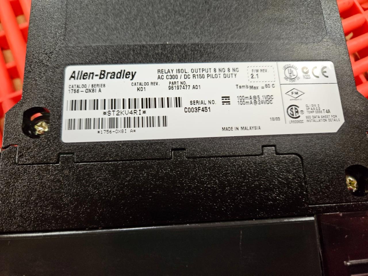 Allen Bradley 1756-OX8I Ser. A Isolated Relay Output Module - Used - Image 18