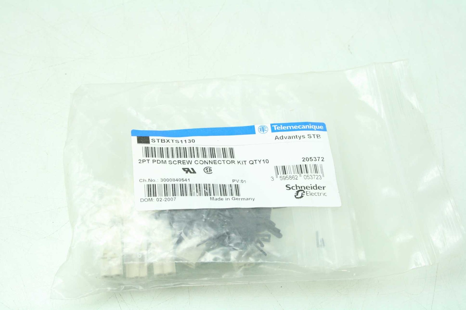 Bag of 10 New Schneider / Telemecanique STBXTS1130 2PT PDM Screw Connector Kits - New