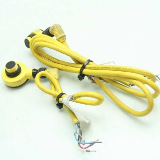 Banner T18XDN1EQ6 Emitter / T18XDN1RQ6 Receiver Sensor with Allen-Bradley Cables - Used