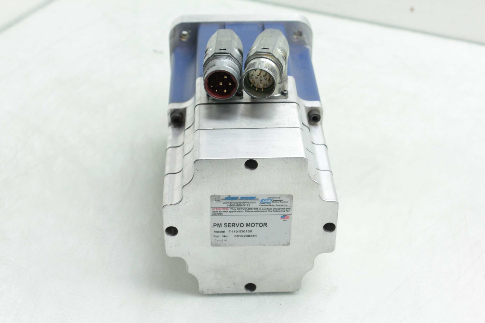 CMC Torque Systems T1101D011 PM Brushless Servo Motor / 24mm Shaft / 125mm Frame - Used - Image 4