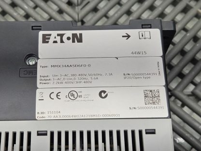 Eaton MMX34AA5D6F0-0 M-Max Series Sensorless Vector Adjustable Frequency Drive - Used - Image 17