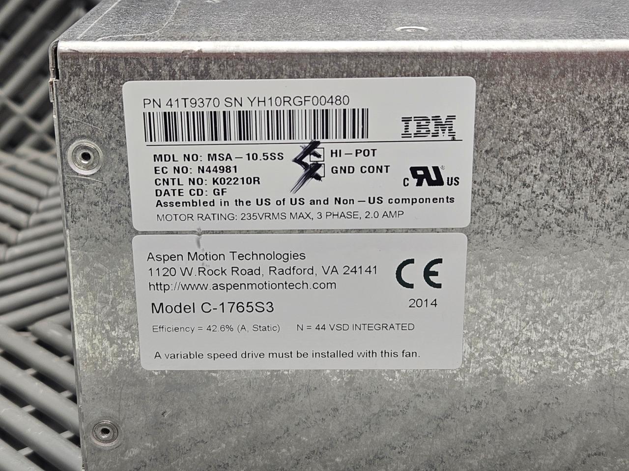 IBM 41T9370 Blower MSA-10.5SS 600W Motor Drive Assembly - Used - Image 20