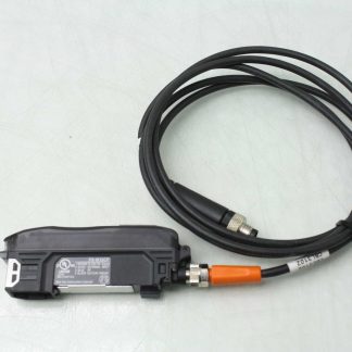 Keyence FS-N15CP Digital FIber Optic Amplifier M8 Connector 24V DC w/ Cable - Used