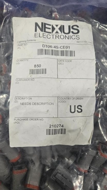 New Deutsch DT06-4S-CE01 Housing for Female Terminals 4 Position - New - Image 3