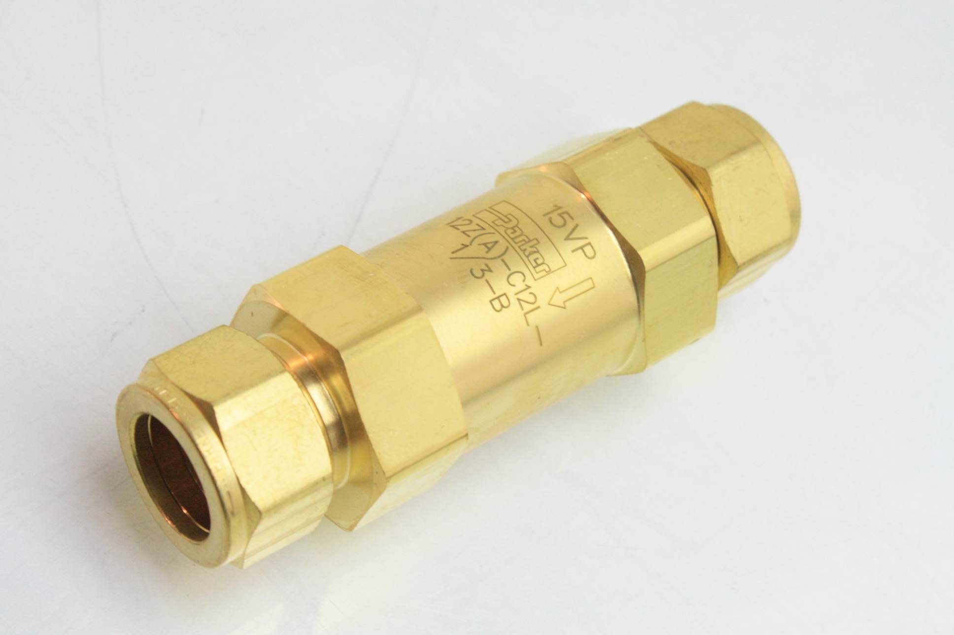 New Parker 12A-C12L-1/3-B Brass Poppet Check Valve 3/4" Tube Fitting 3000 PSI - New - Image 14
