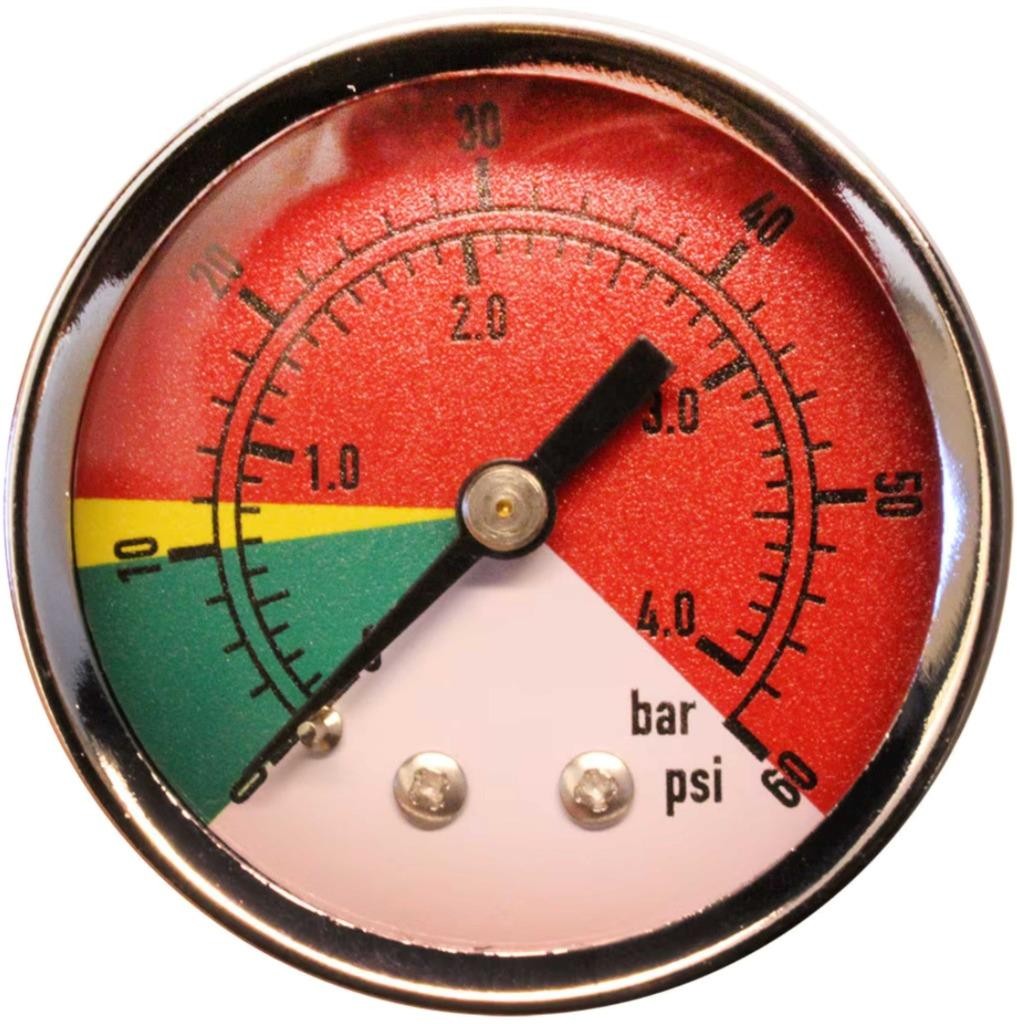 New Parker 936911 Tri-Color Filter Pressure Gauge 12 / 60 PSI 1/8" NPT 172184A - New