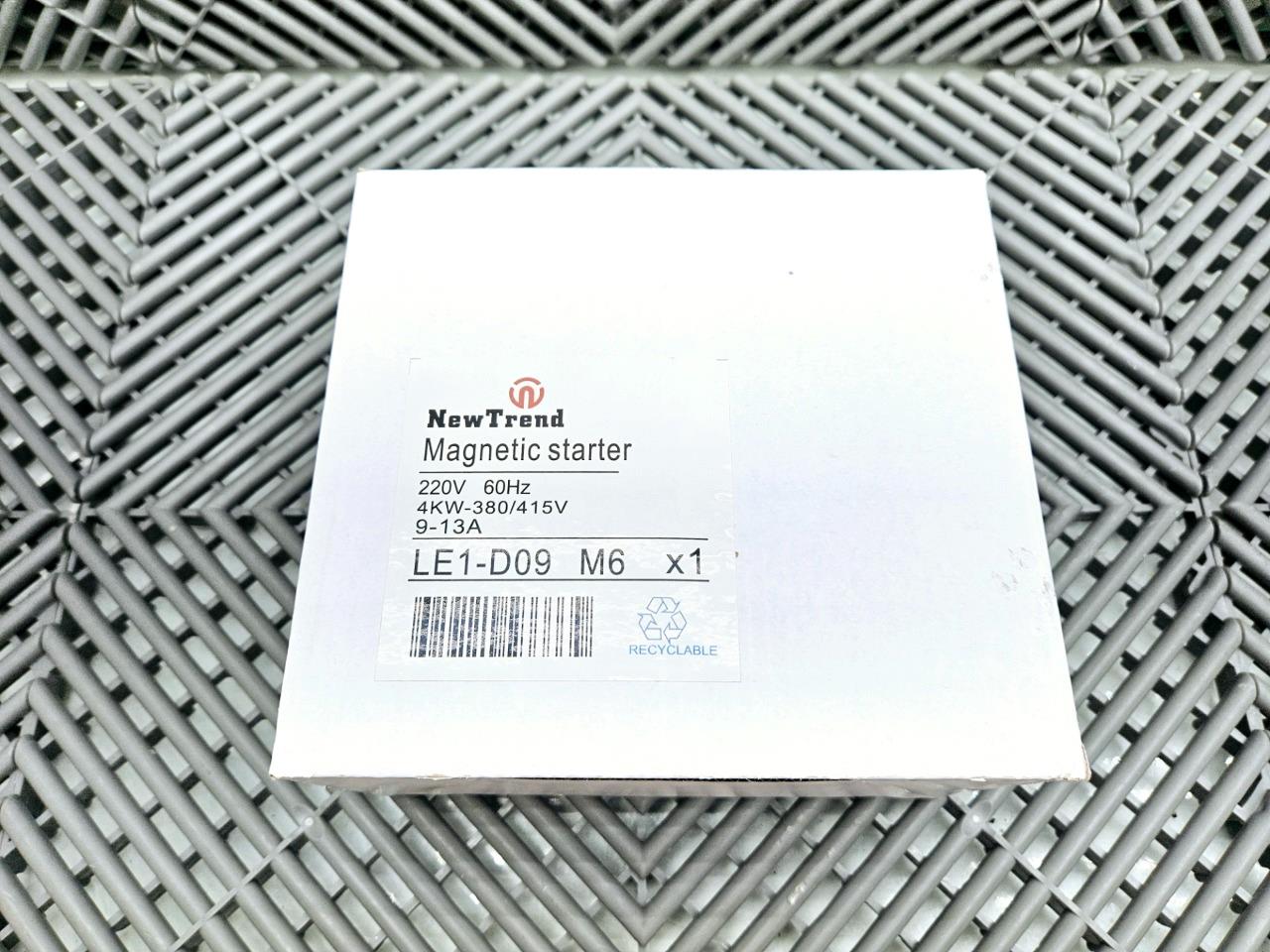 New Trend Magnetic Starter LE1-D09 M6, 4KW @ 380/415V, 9-13A - New - Image 8