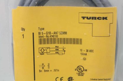 New Turck BI5-G18-AN7 Inductive Proximity Switches / Sensors M18 Barrel - New - Image 7