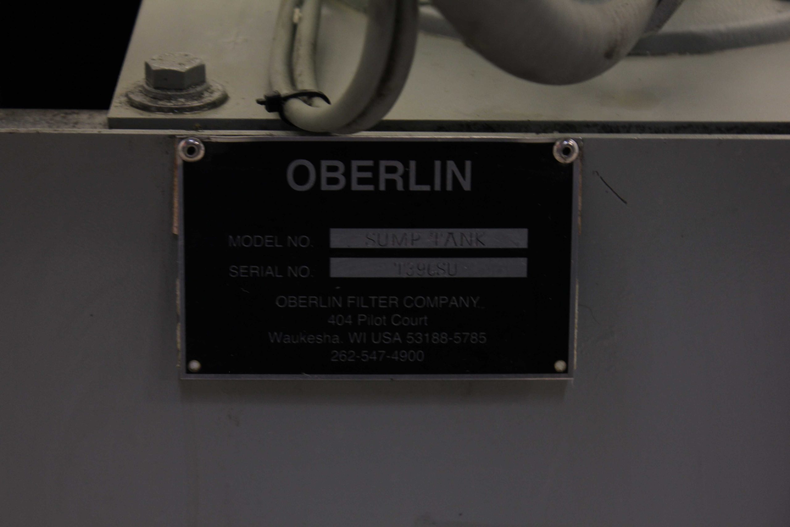 Oberlin Sump Tank 2/3 HP Coolant Tank Pump Telemecanique Starter - Used - Image 14