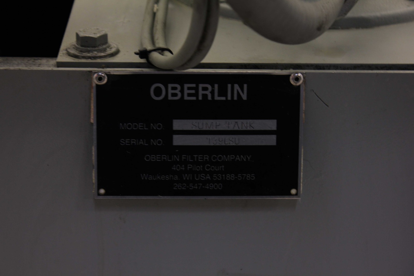 Oberlin Sump Tank 2/3 HP Coolant Tank Pump Telemecanique Starter - Used - Image 4
