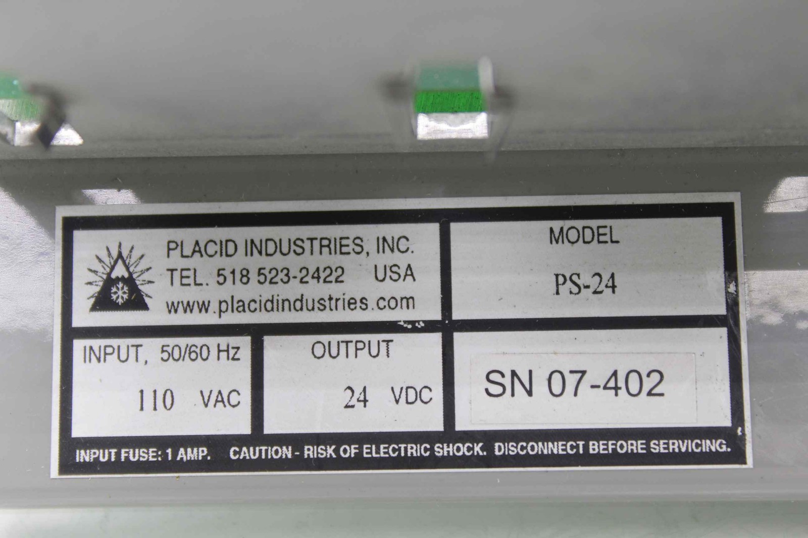Placid Industries PS-24 Constant Current Brake / Clutch Power Supply - Used - Image 3