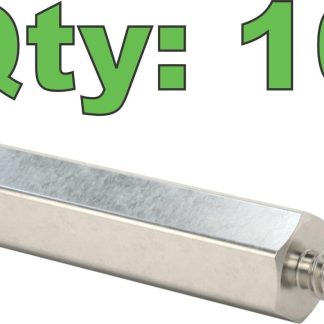 (Qty 10) 1/4-20 Male-Female Threaded Standoff 2-1/4" Long 18-8 SS - New