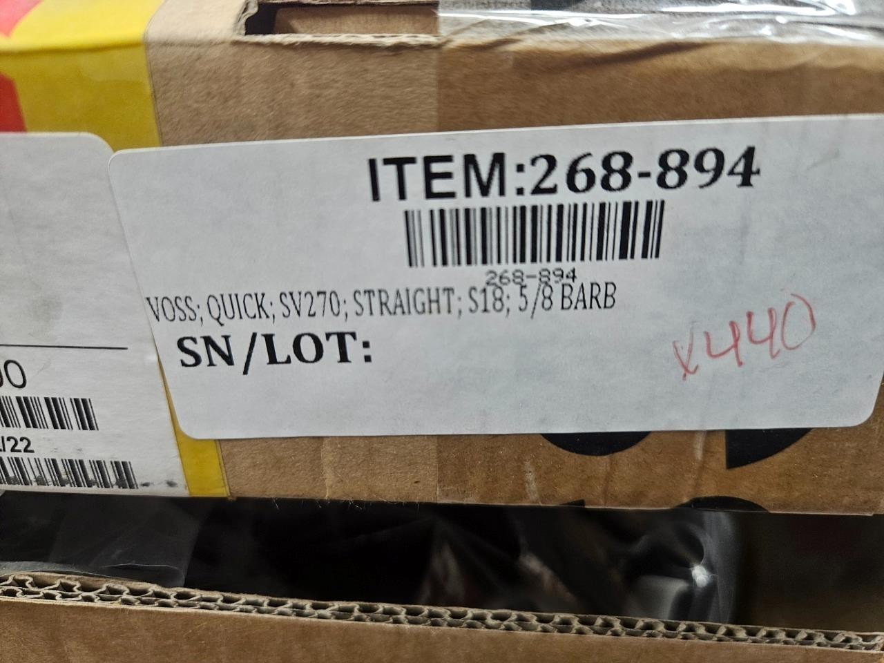 (Qty 2) VOSS SV270 Quick Connect Coolant Coupler 5/8" Barb, Straight 7000182900 - New - Image 4