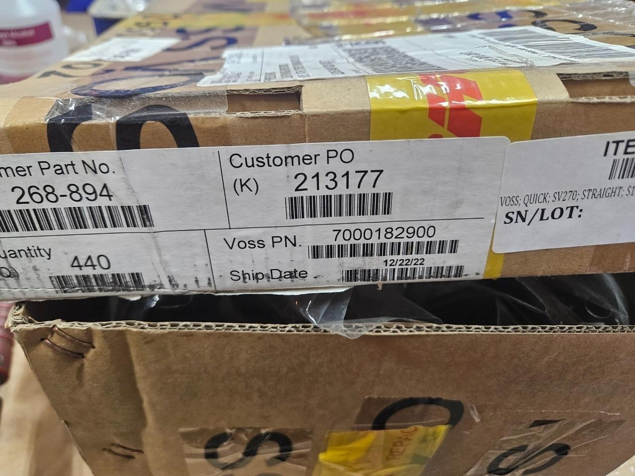 (Qty 2) VOSS SV270 Quick Connect Coolant Coupler 5/8" Barb, Straight 7000182900 - New - Image 5