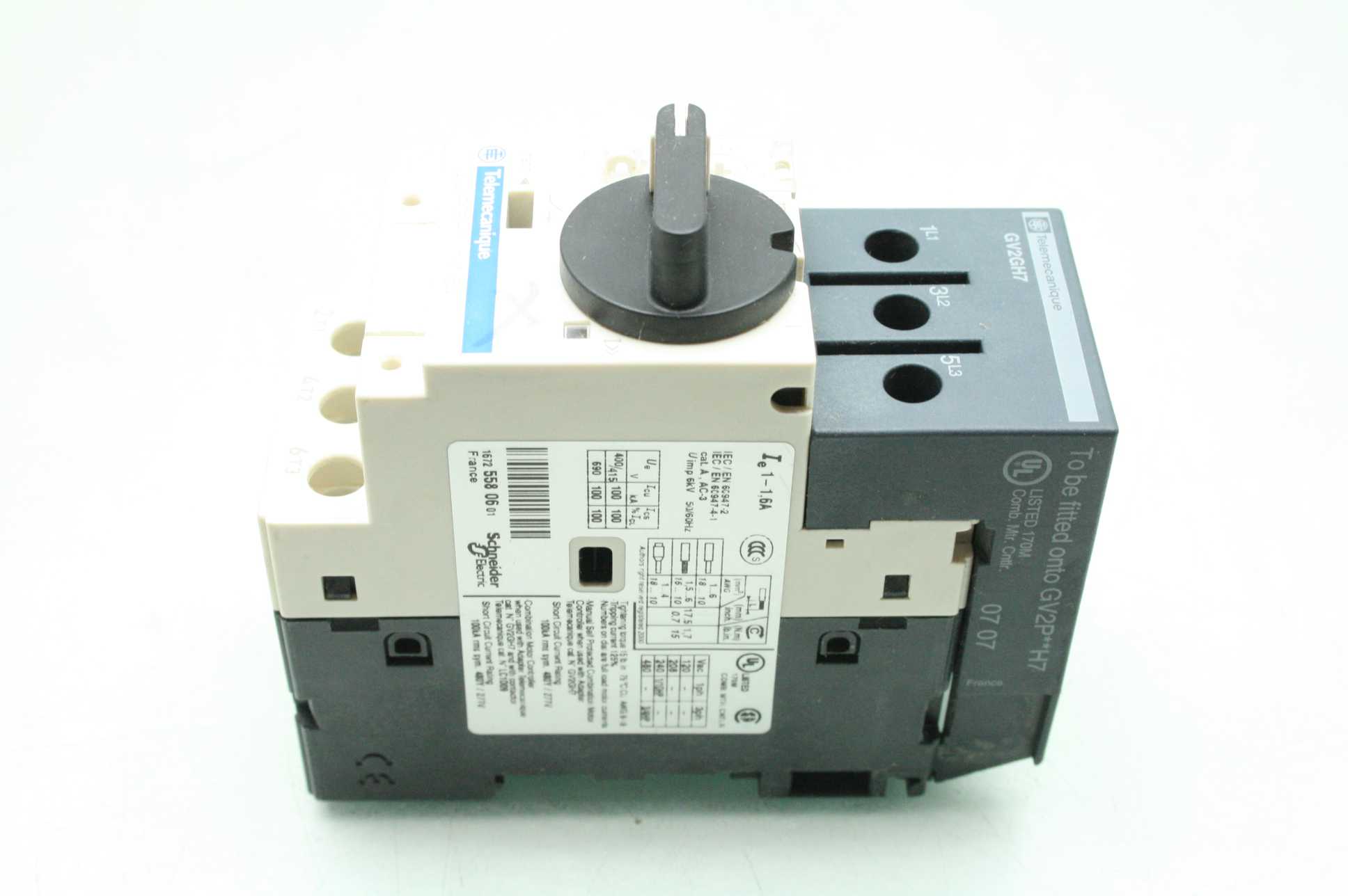 Schneider / Telemecanique GV2GH7 - GV2-P06H7 Contactor / 1 - 1.6 Amps - Used - Image 7