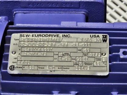 Sew-Eurodrive FA70 Parallel Shaft Helical Gearmotor 202.6:1 FA70 / DFT80N4 Motor - Used - Image 5