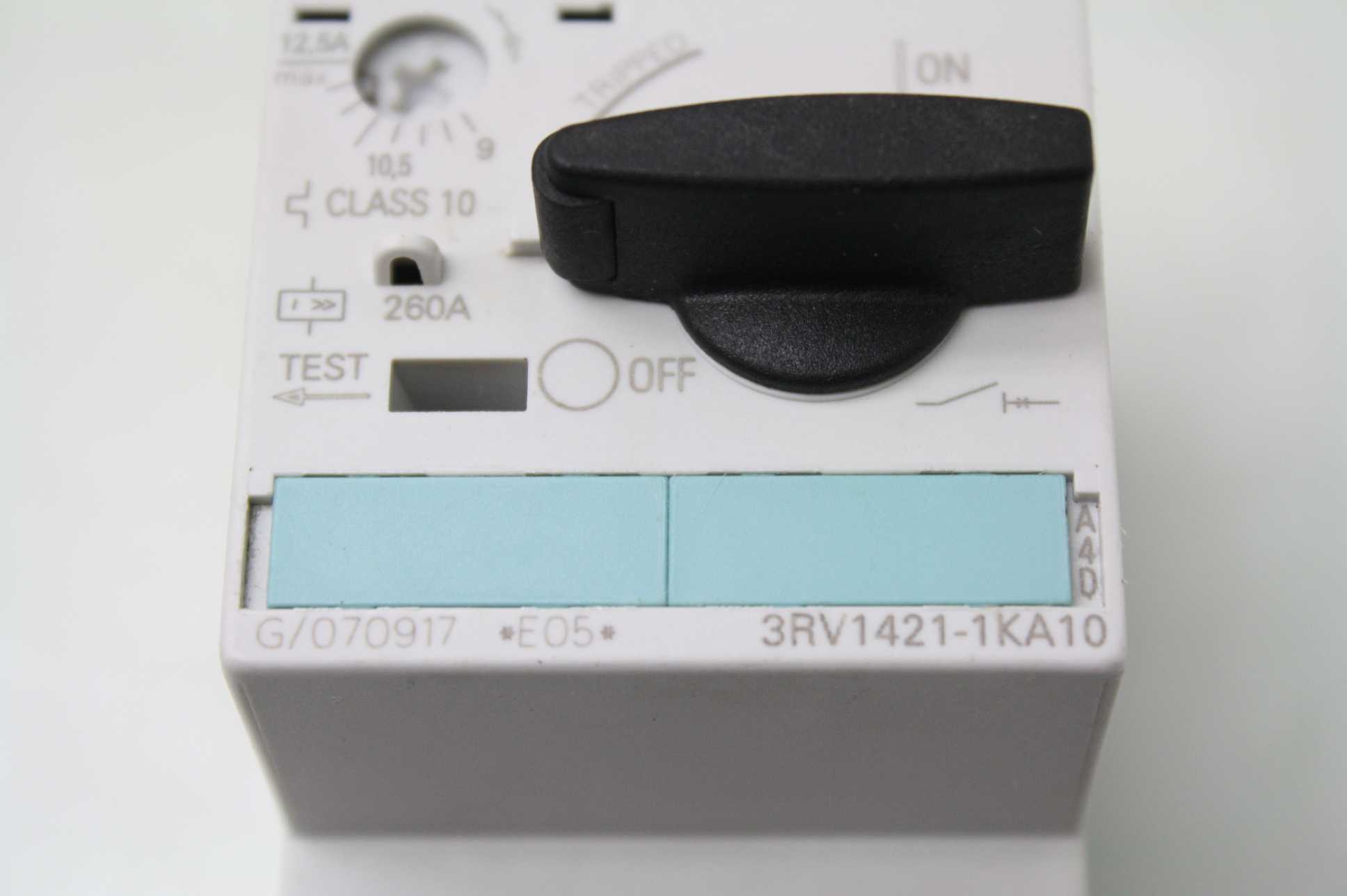 Siemens 3RV1421-1KA10 3 Pole Motor Protector Breaker 9-12.5A Current Rating - Used - Image 14