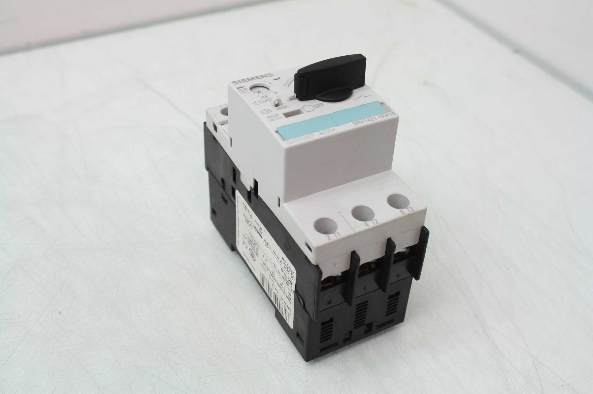 Siemens 3RV1421-1KA10 3 Pole Motor Protector Breaker 9-12.5A Current Rating - Used - Image 10