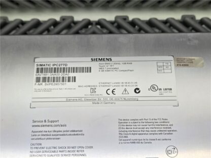 Siemens 6AV7881-3AA00-2DA0 Touch Screen HMI NanoPanel PC 12-inch, USA Stock - Used - Image 9