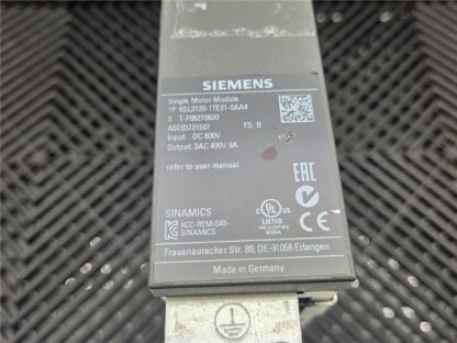 Siemens 6SL3120-1TE21-0AA4 Single Motor Module Servo Drive 9A - Used - Image 12