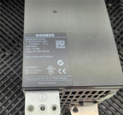 Siemens 6SL3120-2TE21-8AA3 Double Motor Module Servo Drive 18A, 600V, FS: G - Used - Image 5