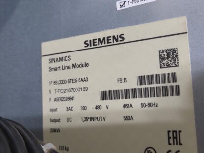 Siemens 6SL3330-6TE35-5AA3 Smart Line Servo Rectifier Module 550A, 250kW - Used - Image 33