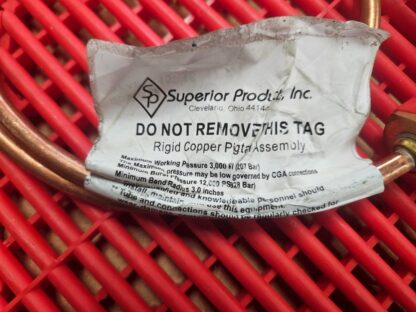Superior 20" High Pressure Oxygen Cleaned Copper Pigtail CGA540 to BS 341-3 - New - Image 13