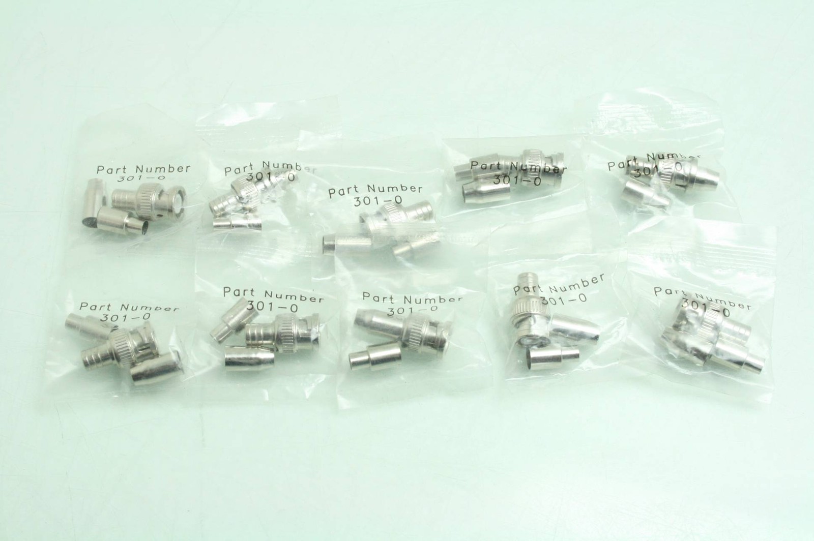10 New Gem 301-0 Crimp On BNC Plug RG59 / 6PVC / RG6 BNC Connectors - New