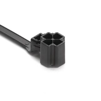 (100) HellermanTyton 157-00418 Weld Stud Mount Cable Tie M5 / M6 x 8.66" Length - New