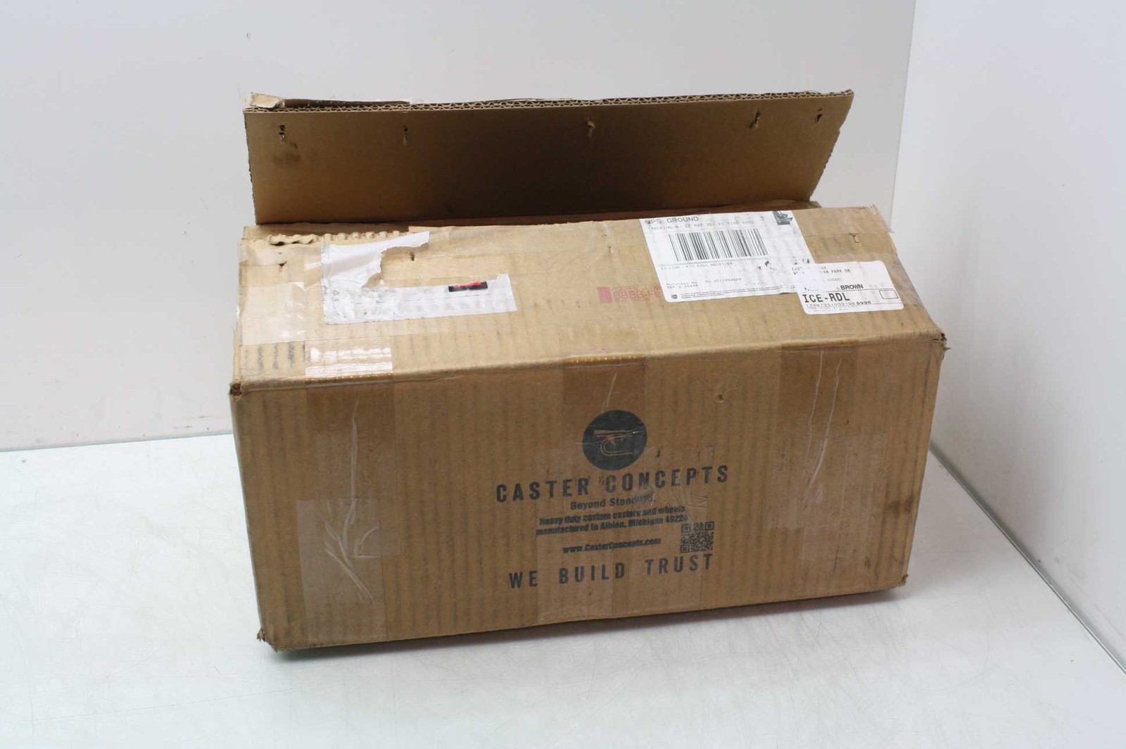 2 Caster Concepts Steel Ball Bearing 6" x 2" Fixed Casters Polyurethane Treads - New