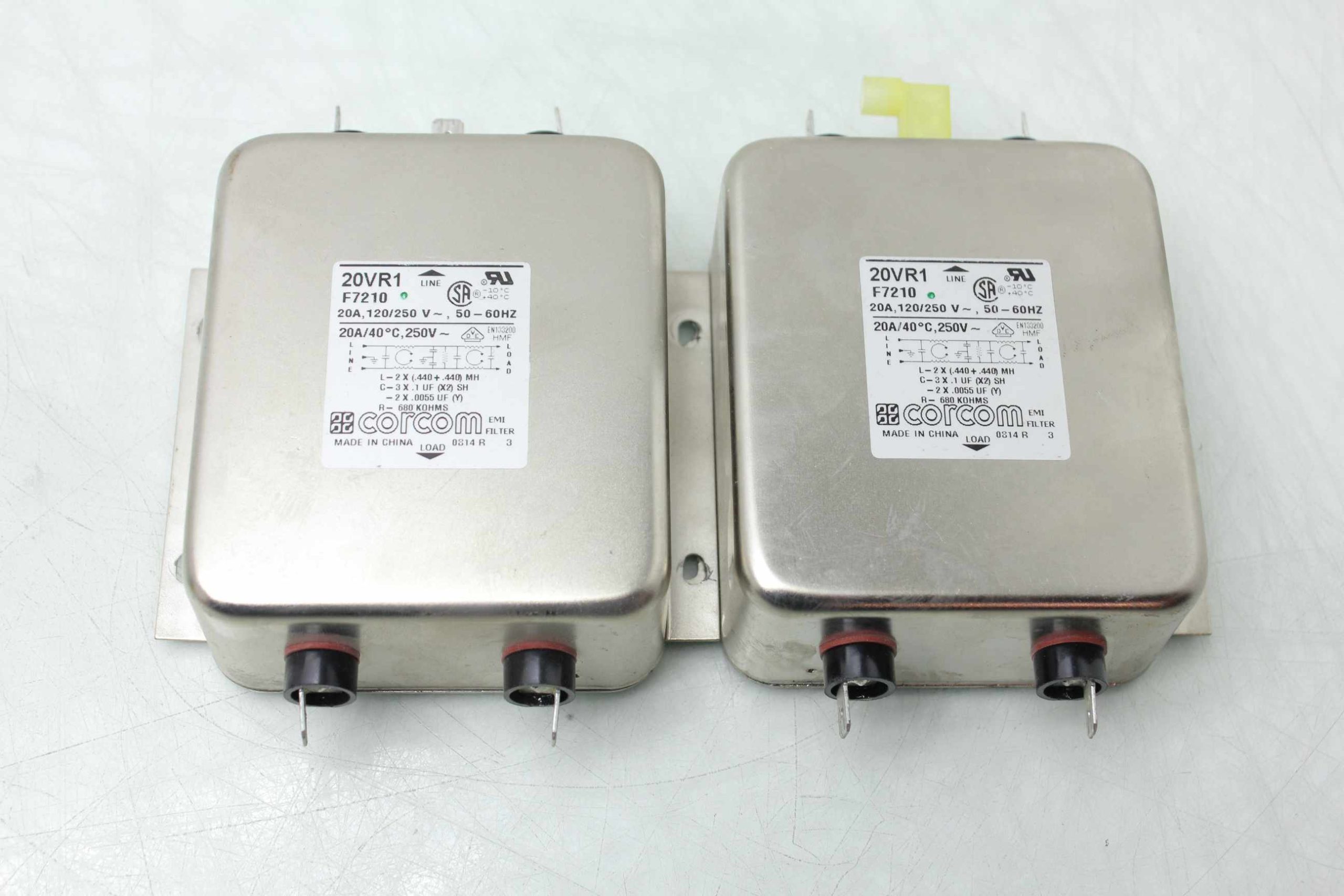 2 Corcom 20VR1 EMI AC Line Filters 120/250V @ 20A - Used - Image 14