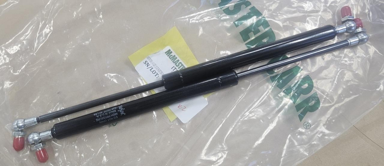 2 New McMaster 4138T556 Gas Extension Springs 60 lbf x M8 Ball Stud x 15.24" - New