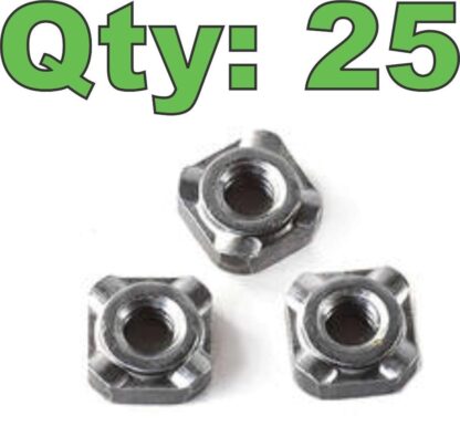 (25) Weld Nuts WP-1101 Plain Steel Piloted Weld Nuts 6-32 - New
