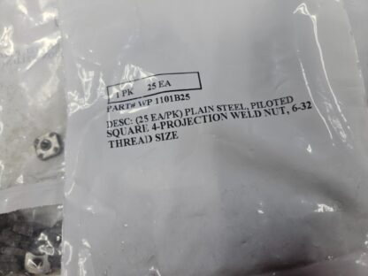 (25) Weld Nuts WP-1101 Plain Steel Piloted Weld Nuts 6-32 - New - Image 9