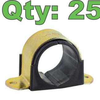 (25) ZSI 016M019 Cushioned 2 Hole Pipe / Conduit Routing Clamp - New