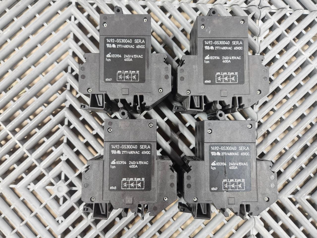 (4) Allen Bradley 1492-GS3G040 Circuit Breakers 4A Three Pole - Used - Image 14