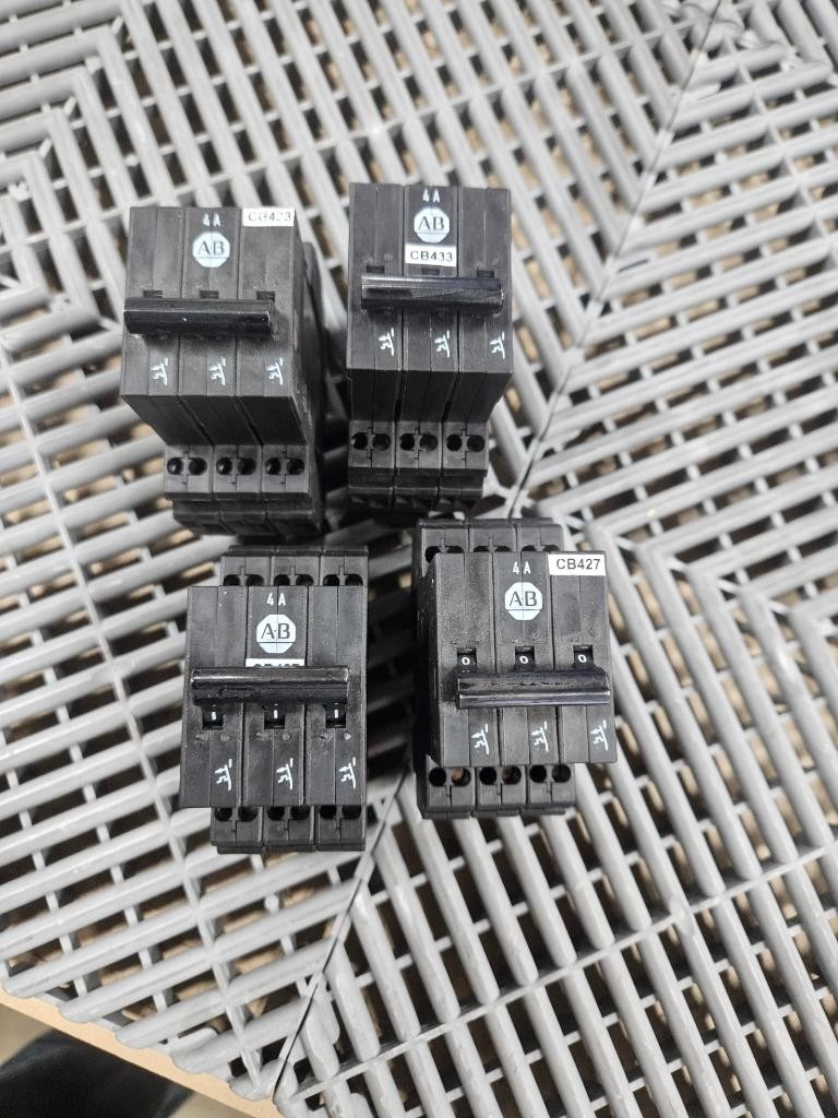 (4) Allen Bradley 1492-GS3G040 Circuit Breakers 4A Three Pole - Used - Image 5