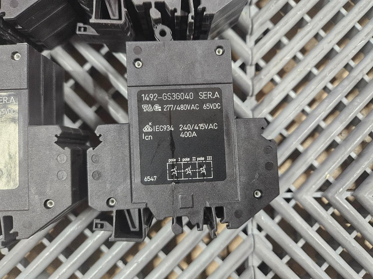 (4) Allen Bradley 1492-GS3G040 Circuit Breakers 4A Three Pole - Used - Image 6