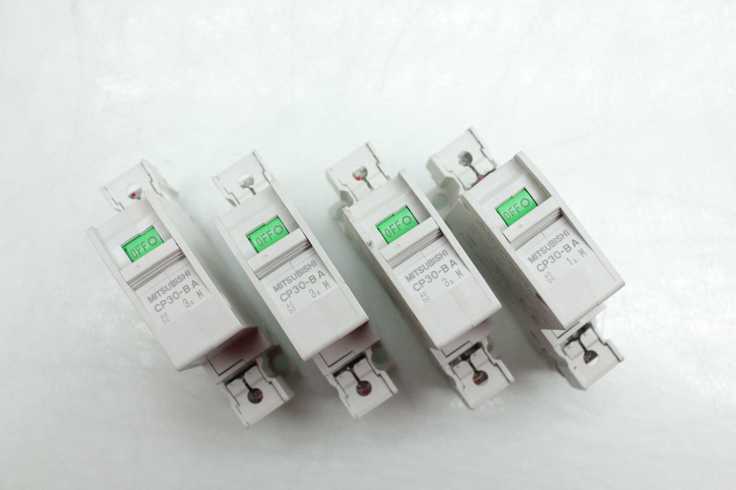 4 Mitsubishi CP30-BA Circuit Breakers Single Pole 1A Rated 250V AC Curve - Used - Image 8